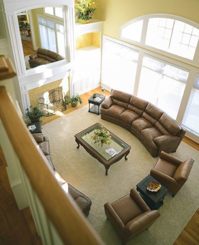 Overlooking the main living room at Silver Ridge Recovery Centers