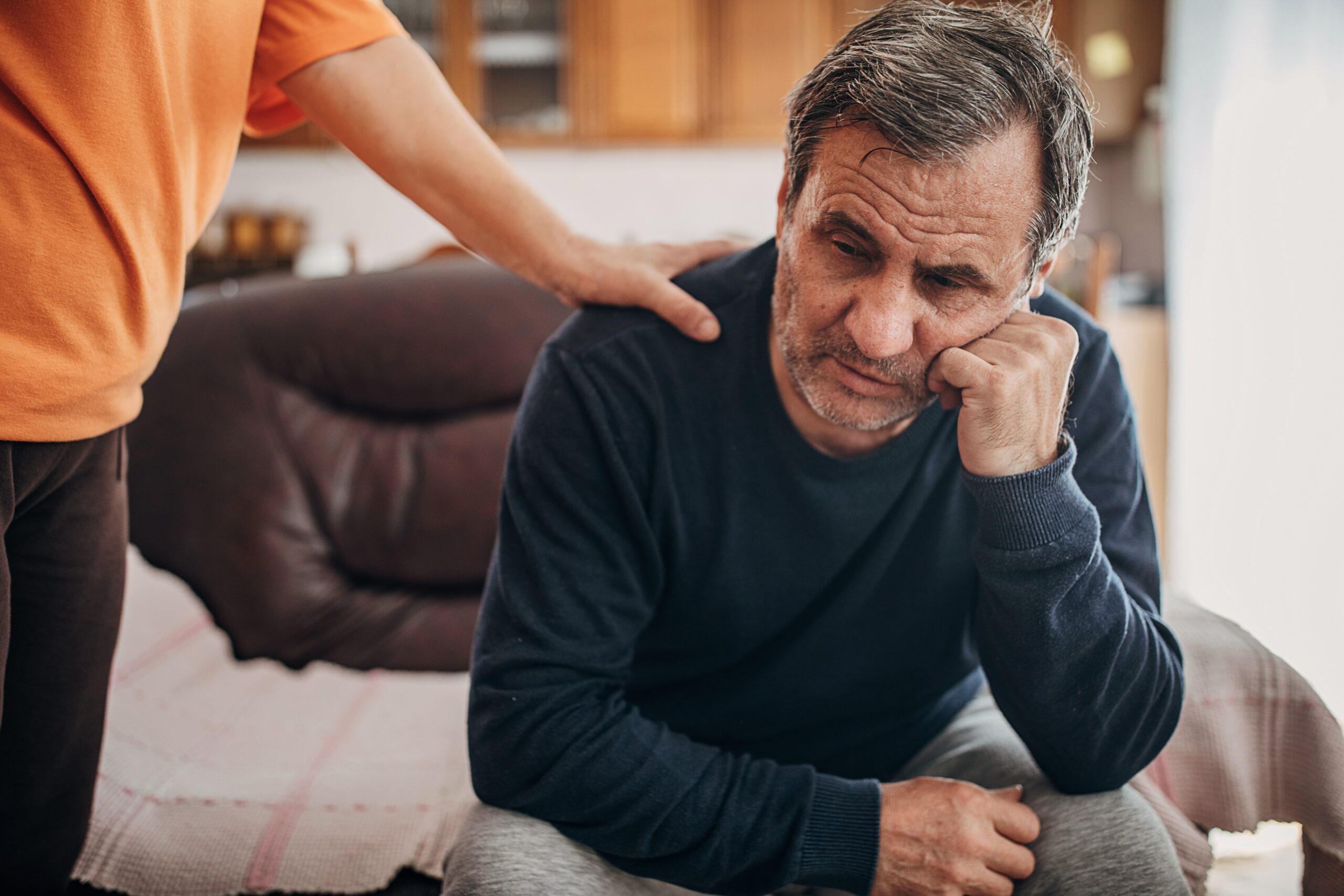 Support for a depressed person struggling with substance abuse